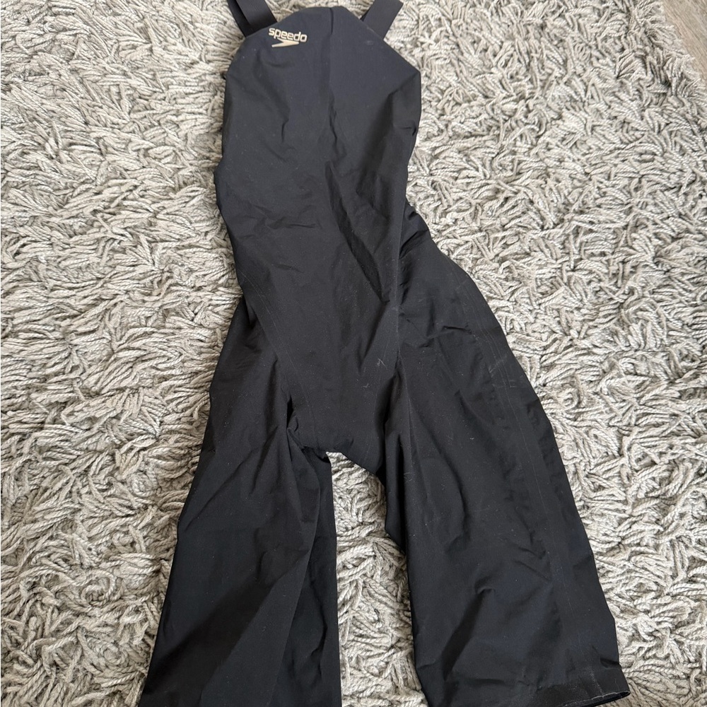 Speedo Black Fast Skin Swimwear with Gold Logo
